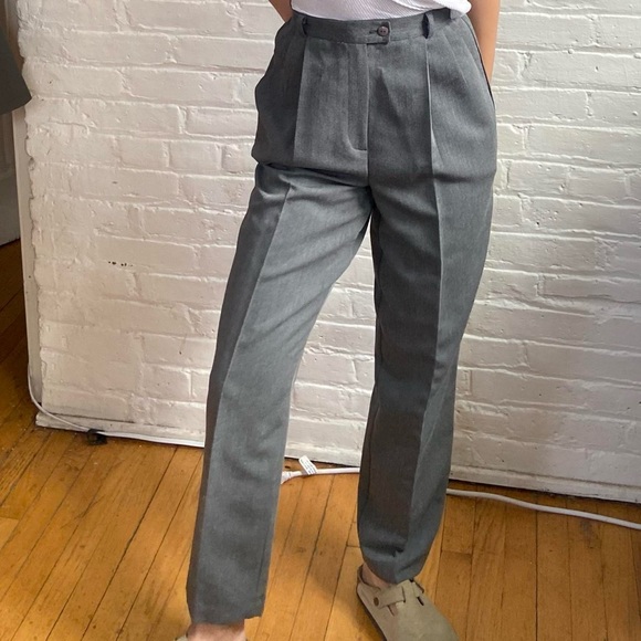 Vintage 90s Dark Grey Trousers - Picture 1 of 3